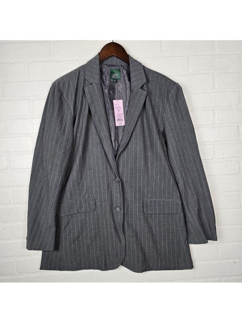 Wild Fable Gray Pinstripe Blazer Medium